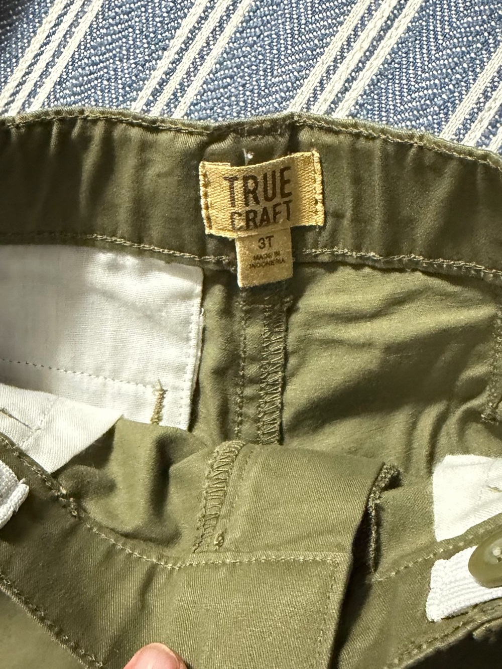 Boys 3T Sage Green Chino Shorts - Picture 2 of 5
